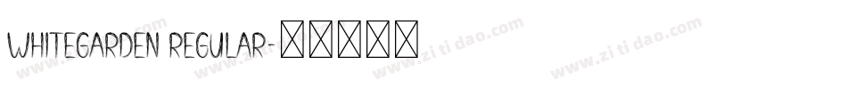 WhiteGarden Regular字体转换